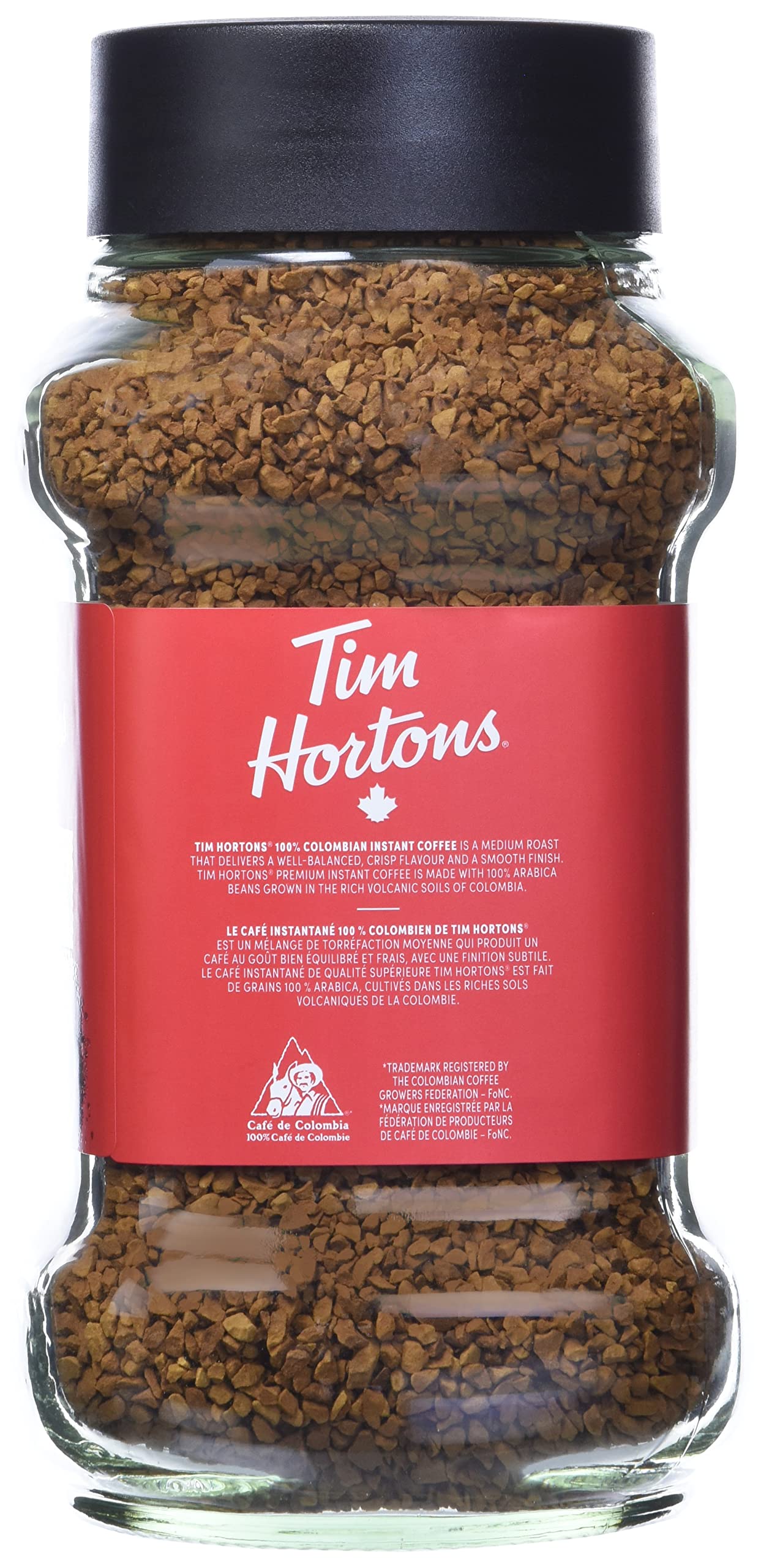 Tim Hortons Medium Roast Instant Coffee, 100% Colombian, 300g Jar