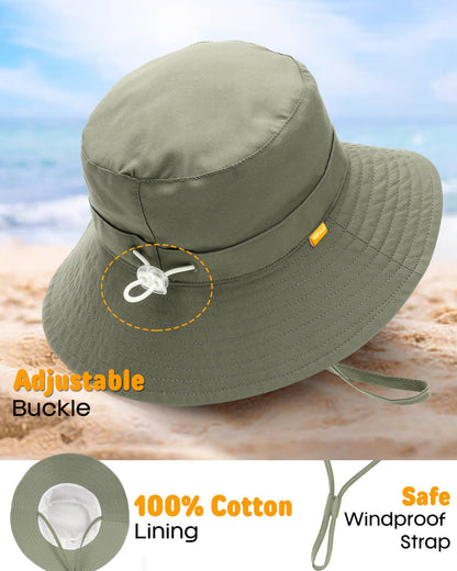 FURTALK Baby Sun Hat Smile Face Toddler Boys Girls Bucket Hat for Kids 0-5 Years - Available at All In One Marketplace Canada