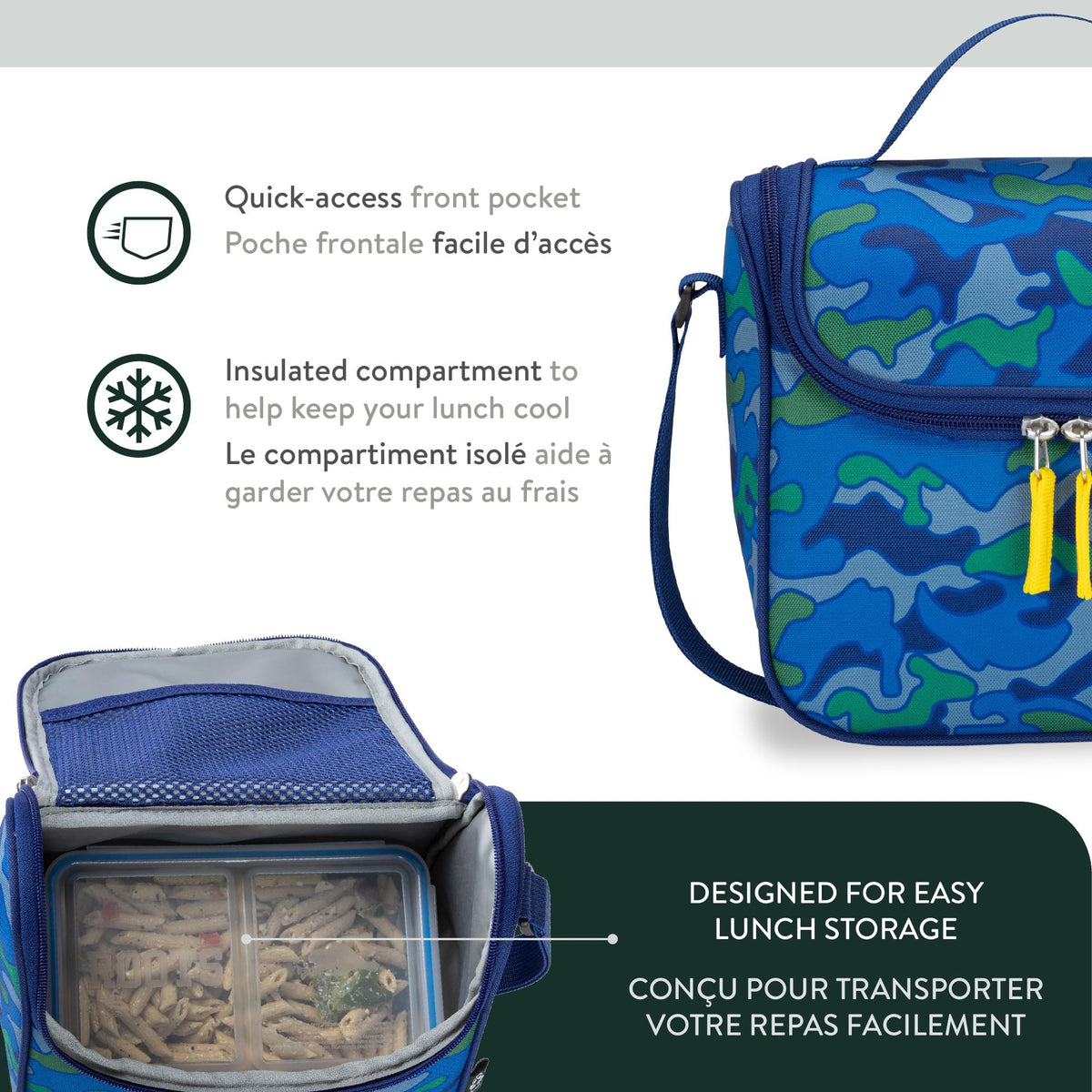 Roots Kids 2-Piece Matching Set, 22.5L Backpack and 5L Lunch Bag