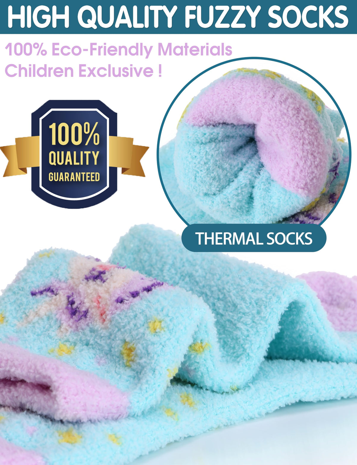 Girls Kids Toddler Fuzzy Slipper Socks Grips Non Slip Socks Winter Warm Fluffy Thick Crew Hosptial Comfy Sherpa Fleece Gripper Gift Socks Christmas Stocking Stuffers 6 Pairs(Pink Unicorn,4-7 Y) 🍁 All In One Marketplace Canada