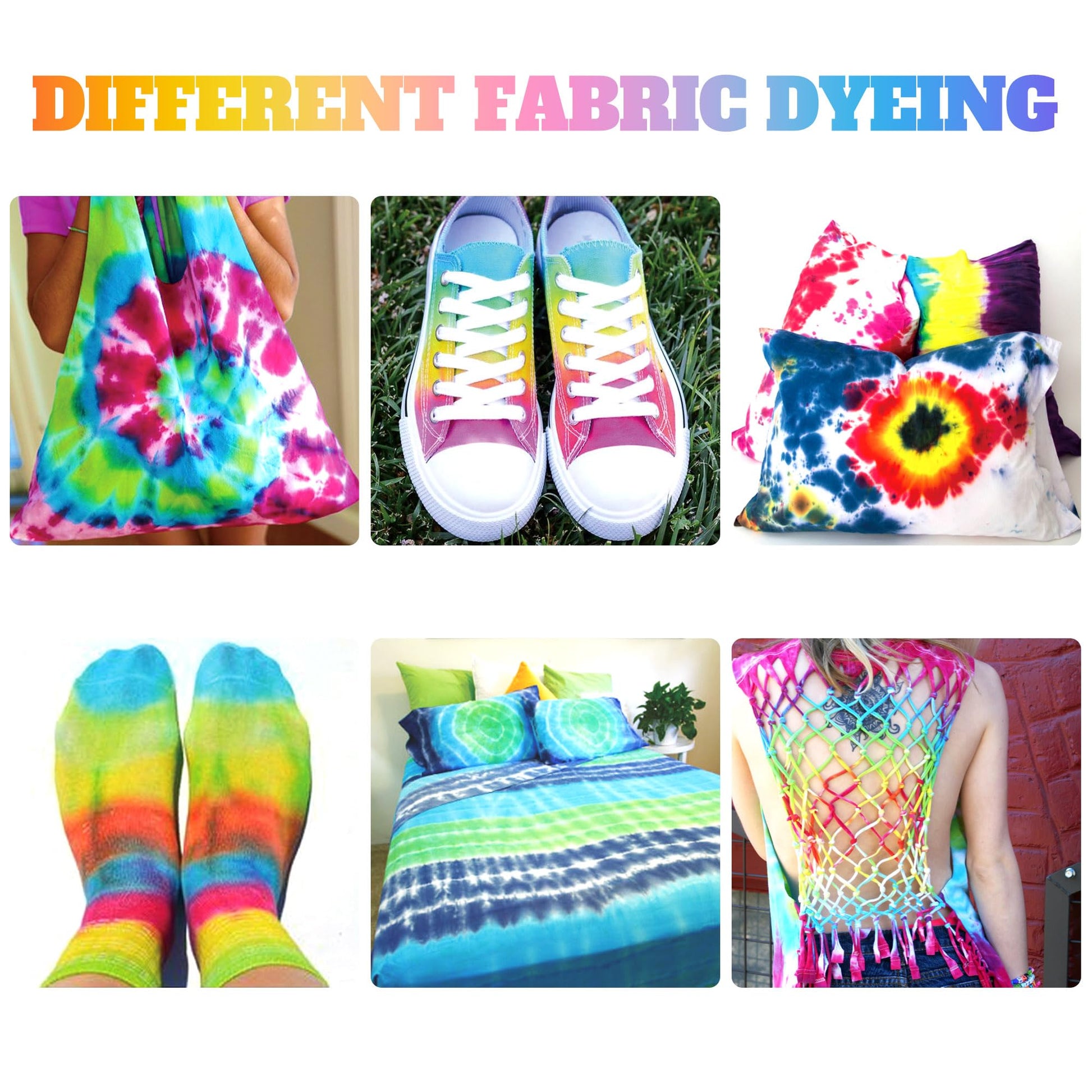 Tie Dye Kit, Tie Dye Set for Kids, 12 Vibrant Colors Pre-Filled Tye Dye Bottles, Non Toxic Permanent Fabric Dye Art Set, Easy DIY Fabric Art - Create Fun - Available at All In One Marketplace Canada