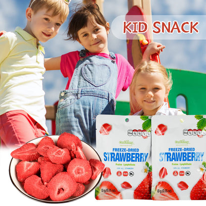 ONETANG Freeze-Dried Strawberry Snack Packs - 10 Single-Serve Portions, 100g