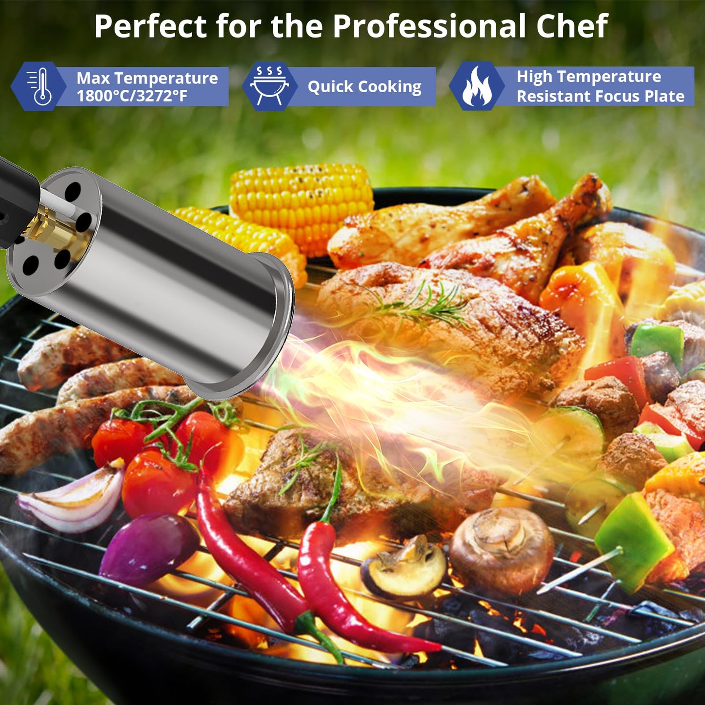 Sondiko Powerful Propane Torch L8010, Gas Welding Equipment,Propane Torch Head with Igniter, Blow Torch, Campfire Starter, Adjustable Flamethrower Gun for BBQ and Baking(Propane Tank NOT Included) - Available at All In One Marketplace Canada