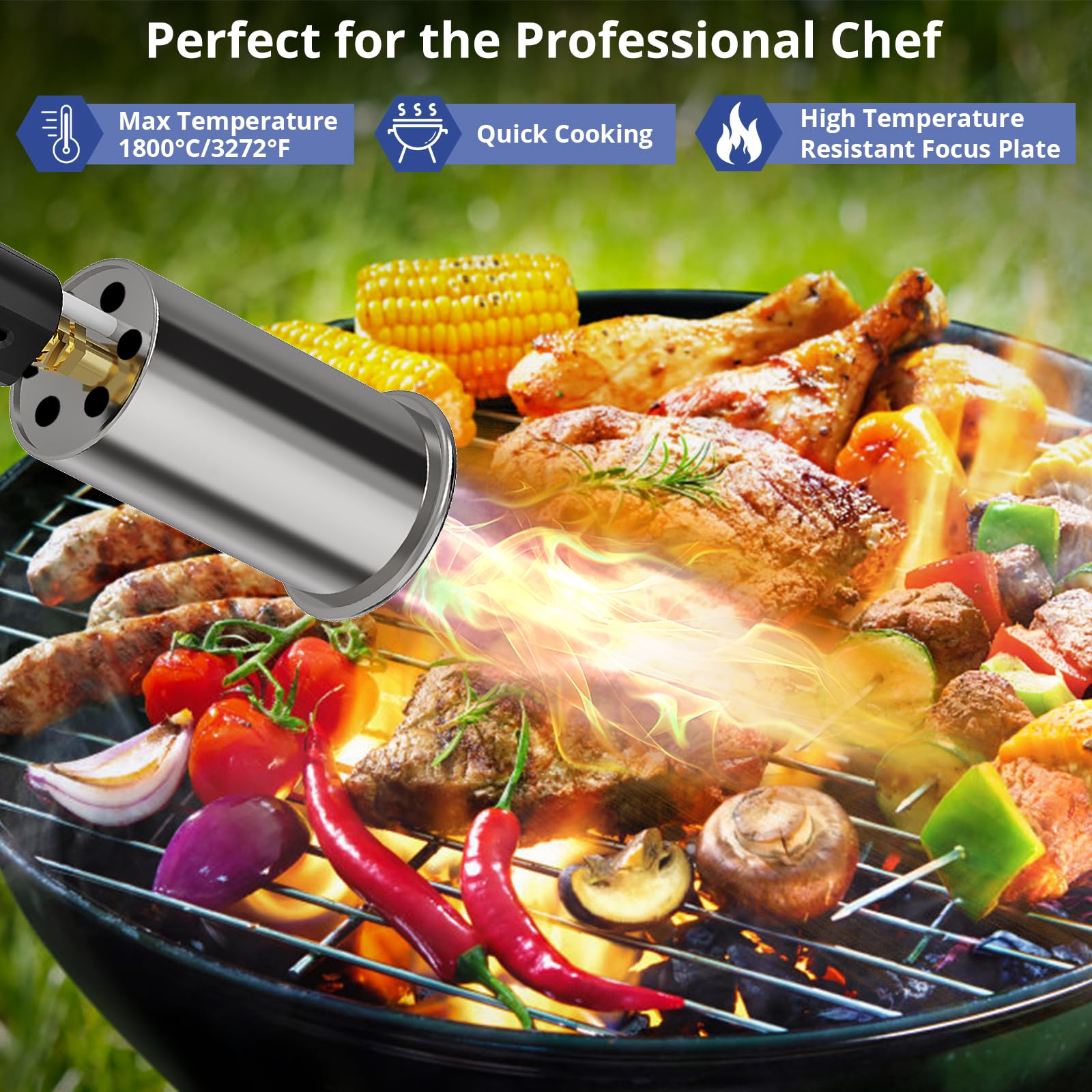 Sondiko Powerful Propane Torch L8010, Gas Welding Equipment,Propane Torch Head with Igniter, Blow Torch, Campfire Starter, Adjustable Flamethrower Gun for BBQ and Baking(Propane Tank NOT Included) - Available at All In One Marketplace Canada