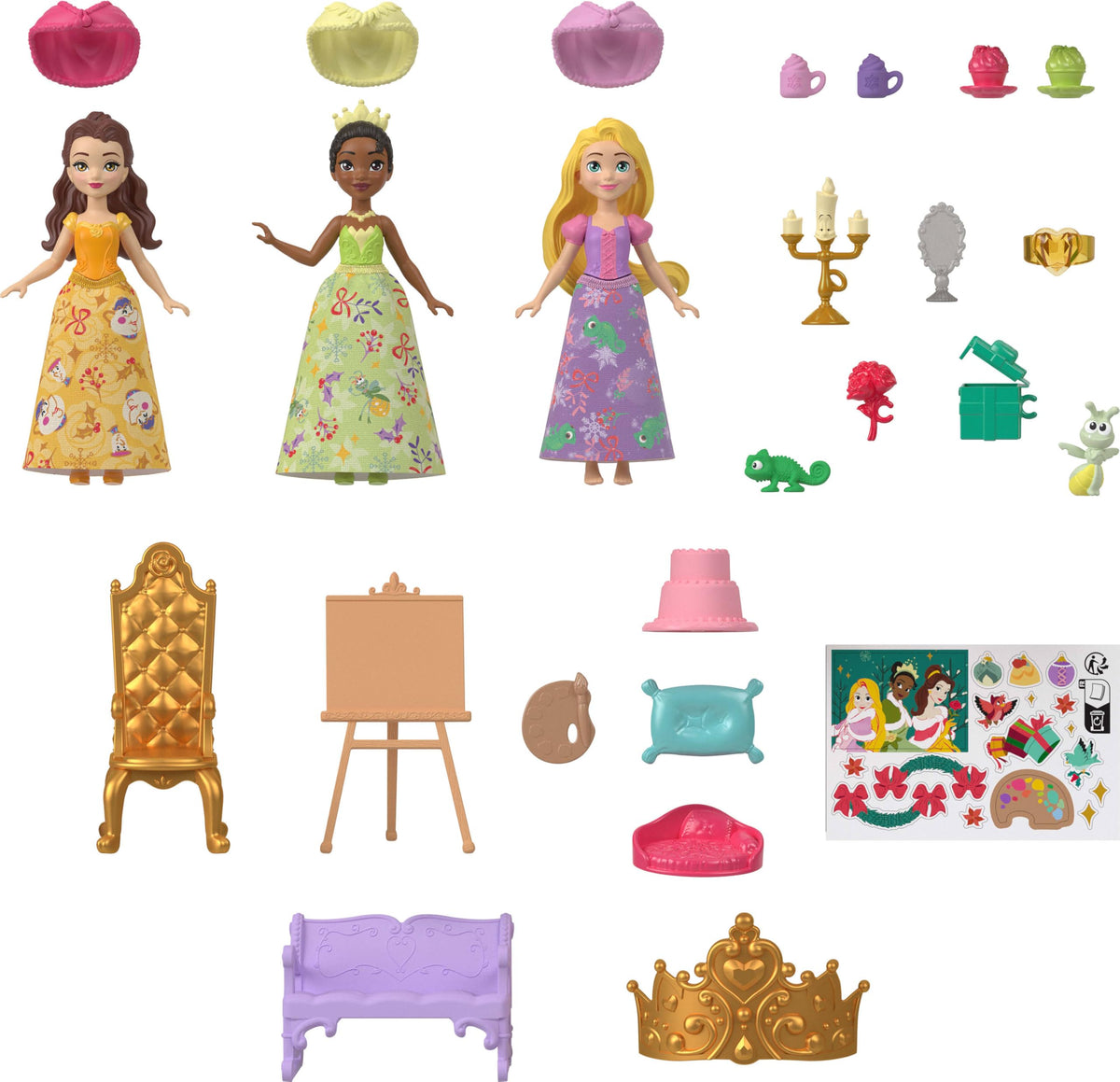 Mattel Disney Princess Advent Calendar w/ Rapunzel, Tiana, Belle Dolls 🍁 All In One Marketplace Canada