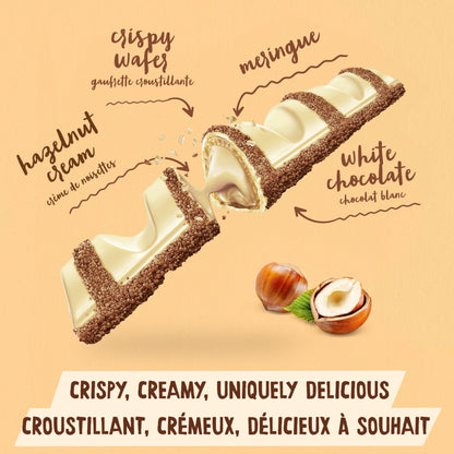 KINDER BUENO WHITE Chocolate Covered Wafer Bars - 39 g Pack x 20 🍁 All In One Marketplace Canada