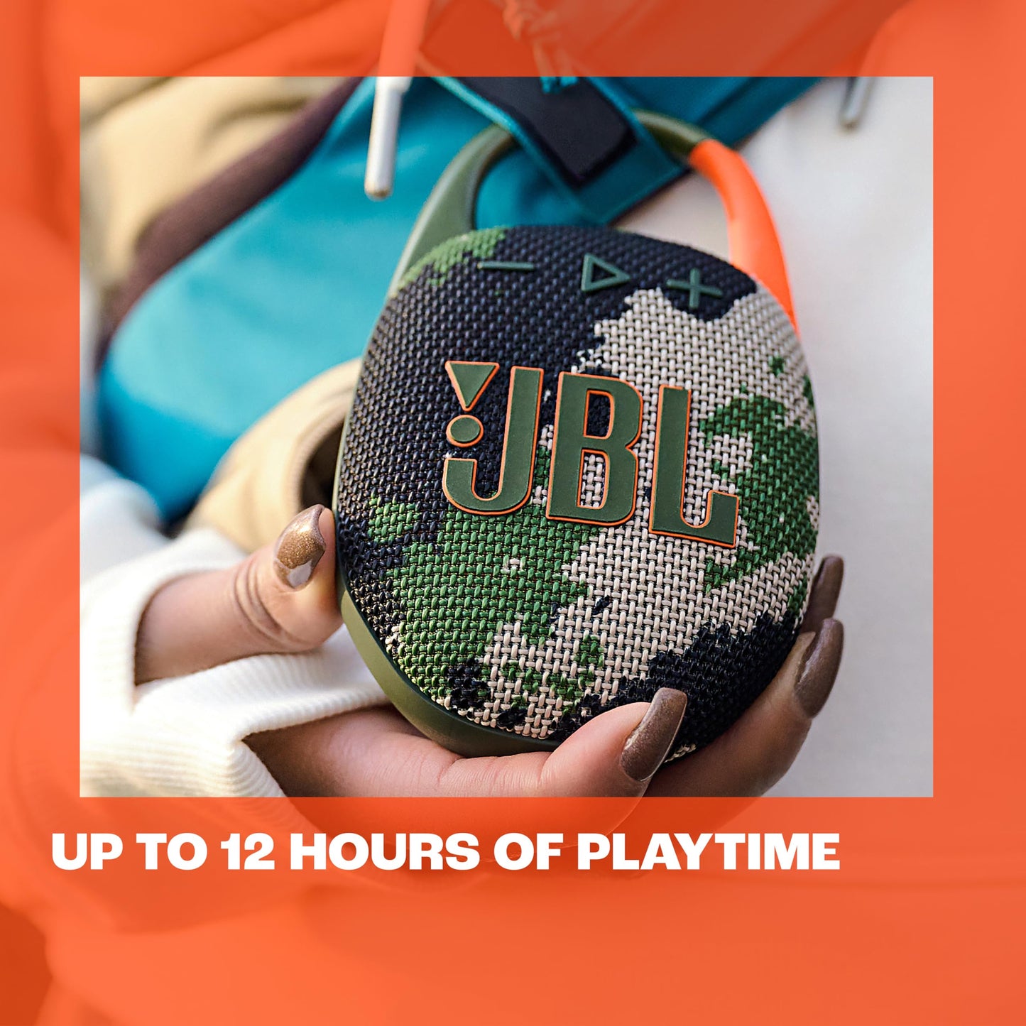 JBL Clip 5 - Ultra-Portable, Waterproof and Dustproof Bluetooth Speaker, Integrated Carabiner, Up to 12 Hours of Play, Made in Part with Recycled Materials (Red)