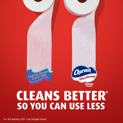Charmin Toilet Paper Ultra Strong Clean Touch, 12 Family Mega XL Rolls = 84 Regular Rolls