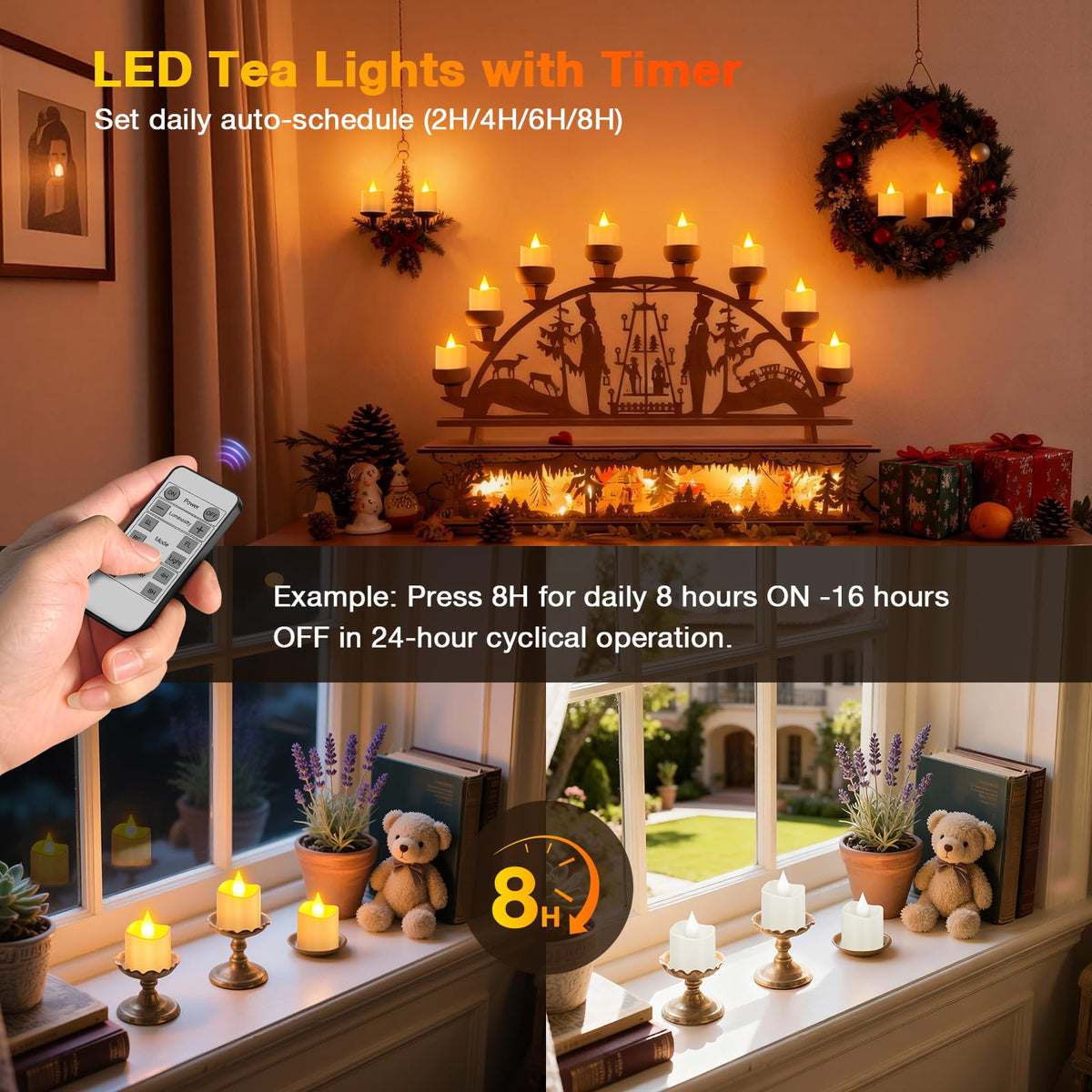 Yme Rechargeable Candles with Remote, 12PCS LED Tea Lights with Timer 🍁 All In One Marketplace Canada