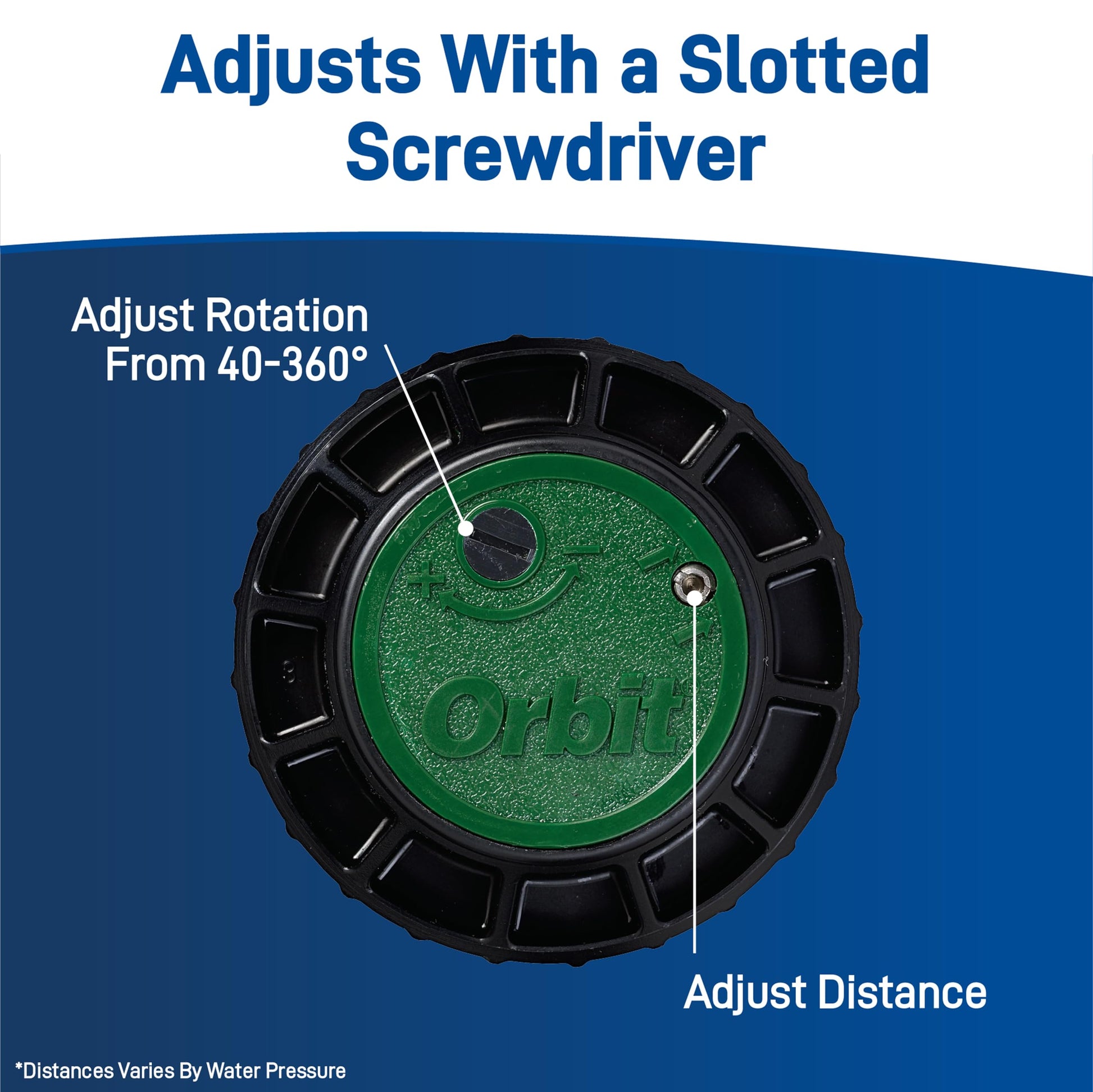Orbit Watermaster 55461 Voyager 4-Inch Adjustable Pop-Up Gear Drive Sprinkler Head, 2-Pack Orbit
