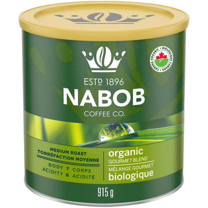 Nabob Organic Gourmet Blend Ground Coffee, 915g, Medium Roast