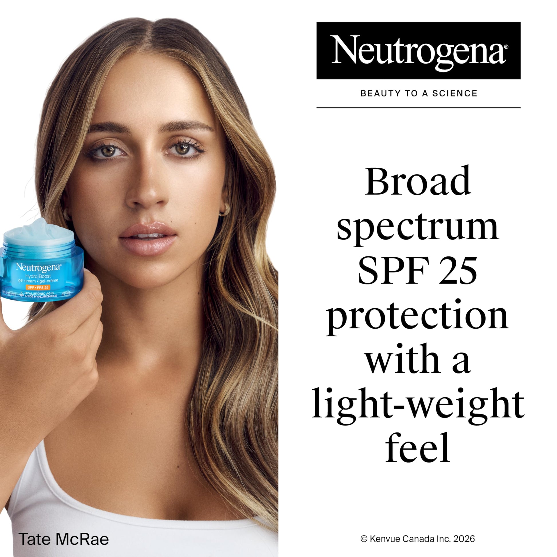 Neutrogena Hydro Boost Gel Cream Face Moisturizer with Sunscreen SPF – Hyaluronic Acid for Hydrated Skin – Fast Absorbing, Oil-Free, Non-Comedogenic 47mL