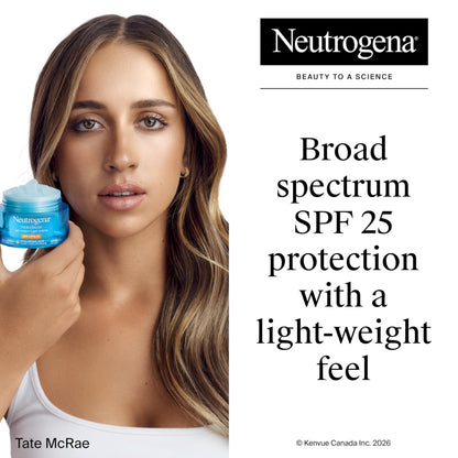 Neutrogena Hydro Boost Gel Cream Face Moisturizer with Sunscreen SPF – Hyaluronic Acid for Hydrated Skin – Fast Absorbing, Oil-Free, Non-Comedogenic 47mL