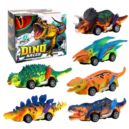 PIIOSER Dinosaur Toys for 3 Year Old Boys - 6 Pack Mini Dino Pull Back Cars with T-Rex, Ideal Gifts for Toddlers 3-8 Year Old Boy Girls, Kids Birthday Christmas Party Favors 🍁 All In One Marketplace Canada