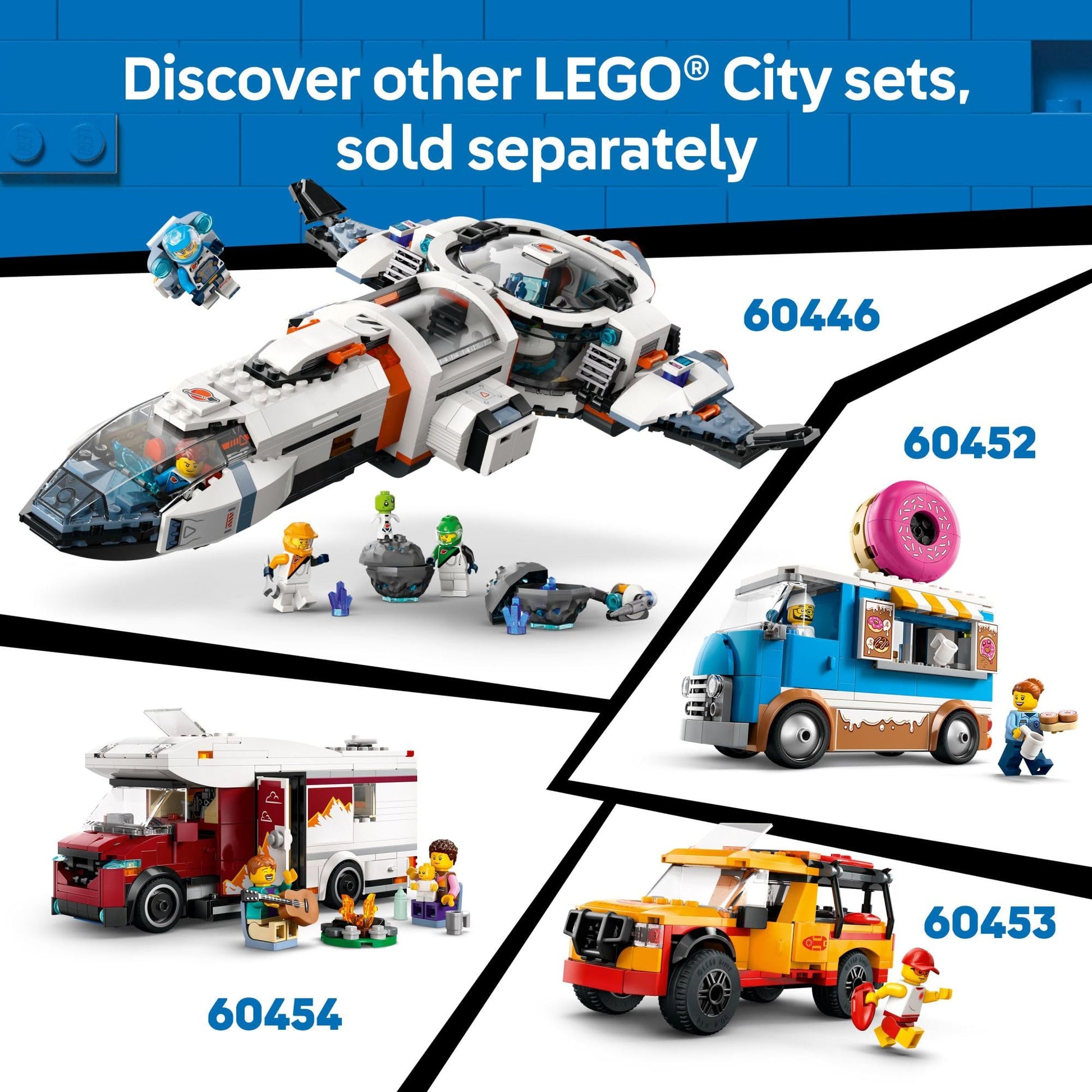 LEGO City Donut Truck Toy - Building Toy for Kids, Boys and Girls, Ages 5+ - Mobile Donut Stand with 2 Minifigures and Other Accessories - Fun Gift Idea for Birthdays and Holidays - 60452 LEGO