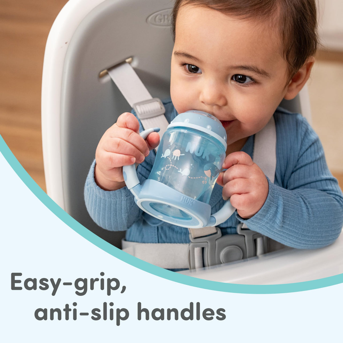 NUK Learner Cup, 5 oz (150 mL), 6+ Months, Stars & Triangles, 2 Pack