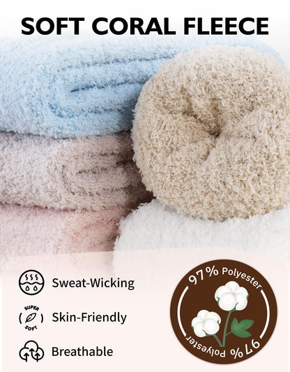 CLOSEMATE Womens Fuzzy Calf Socks, Cozy Cloud Socks Gift Box Set, 3 Pairs 🍁 All In One Marketplace Canada