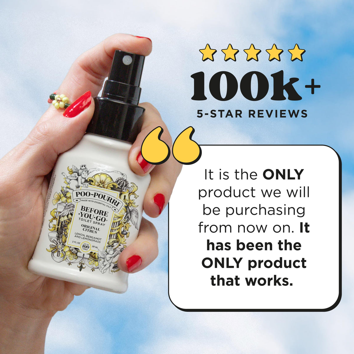 Poo-Pourri Before-You- go Toilet Spray, 4 Oz, Original Citrus
