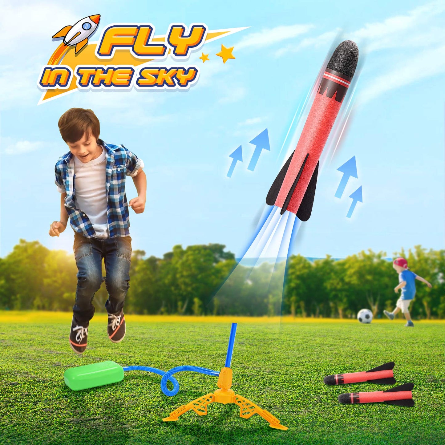 Toys for Boys Age 3-12, Notique Rocket Toy for 3-9 Year Old Boys Rocket Set Kids Toys for 3 4 5 6 7 8 9 Year Old Girls Toddler Outdoor Toy for 3-5 6-8 Christmas Birthday Gifts for Boy Girl - Available at All In One Marketplace Canada