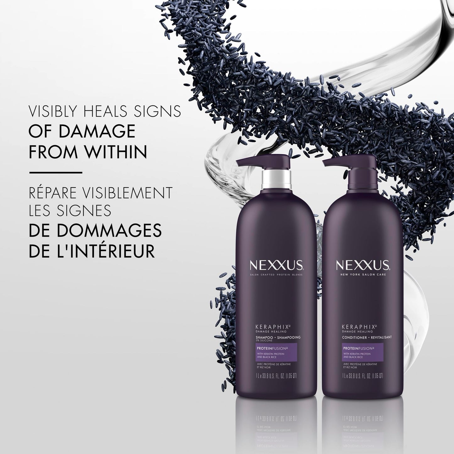Nexxus Keraphix Damage Healing Shampoo with ProteinFusion Pump, 1L Nexxus