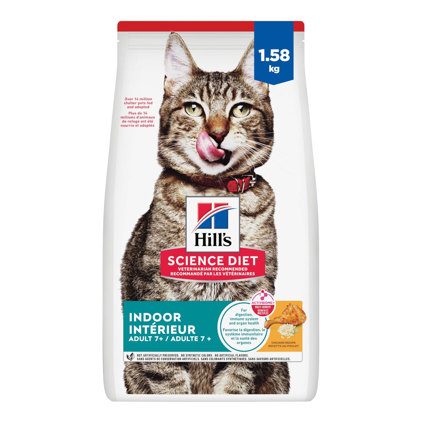 Hill's Science Diet Senior 7+ Indoor Chicken Recipe Dry Cat Food 1.58 kg Bag Hill's Science Diet