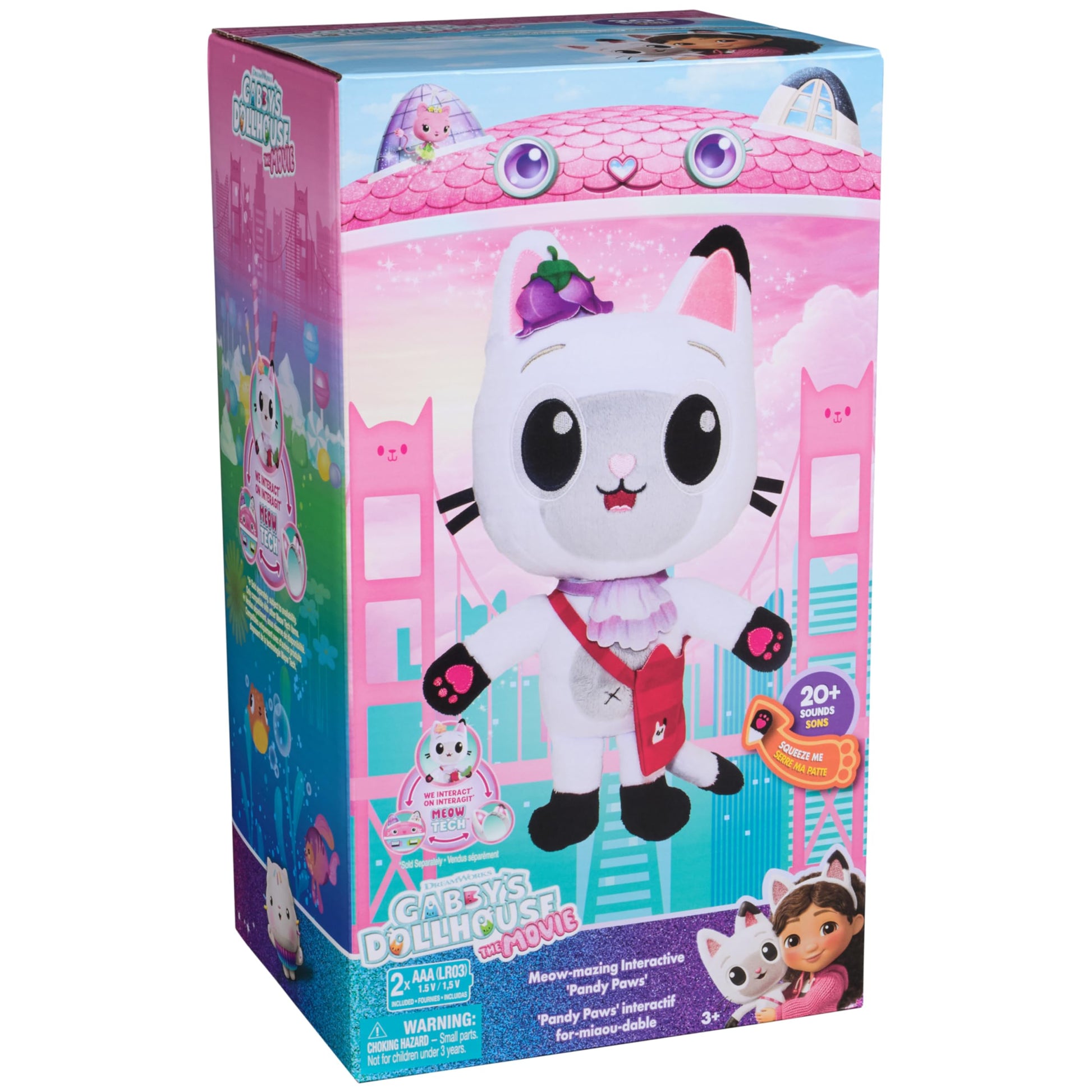 Gabby's Dollhouse: The Movie, Meow-Mazing Interactive Pandy Paws Plush Toy with 3 Accessories & Removable Bag, Kids Toys for Girls & Boys Ages 3 and Up 🍁 All In One Marketplace Canada DREAMWORKS GABBY'S DOLLHOUSE