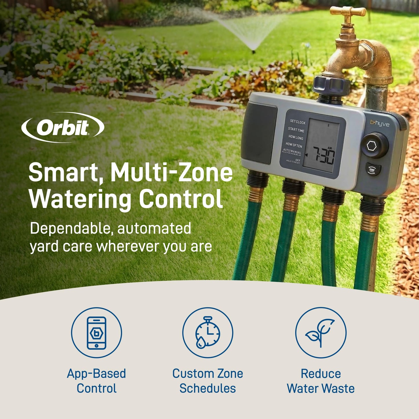 Orbit 24634 B-hyve XD 4-Port Smart Hose Watering Timer Orbit