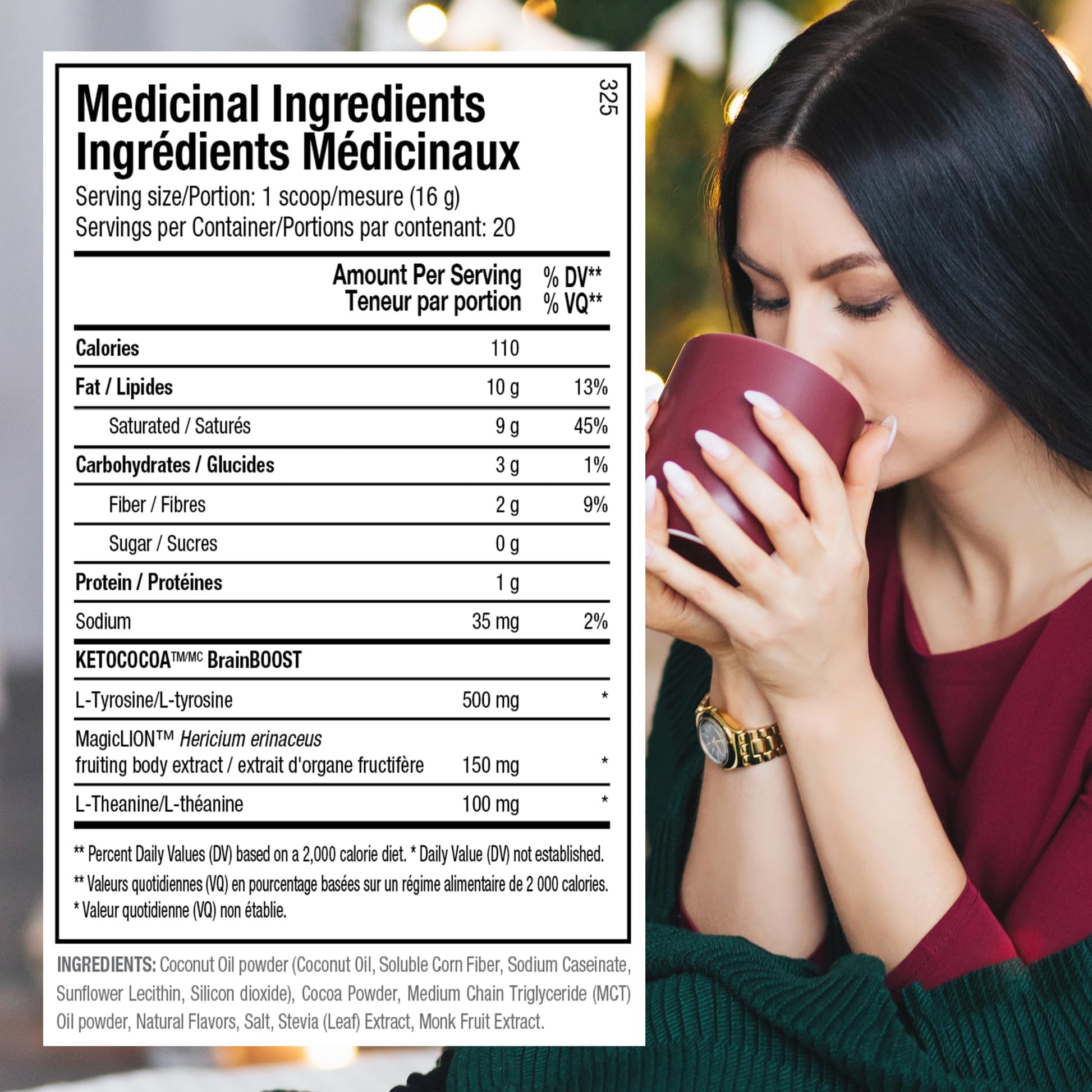 ANS Performance Keto Cocoa - Natural Sweetener Instant Hot Chocolate Mix - Low Carb, No Added Sugar - Gluten Free Keto Cocoa Powder - MCT Oil Blend - 20 Servings, 11.3 oz
