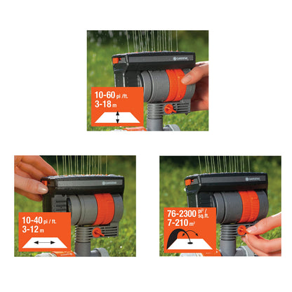 Gardena 69-84BZMX Frost-Proof ZoomMaxx Oscillating Sprinkler with Timer, 2,300 Sq. Ft., Weighted Base, Includes Water Timer, Made in Germany 🍁 All In One Marketplace Canada