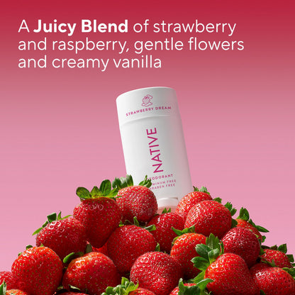 Native Aluminum-Free Deodorant, 72-Hour Protection, Strawberry Charm, 75 g