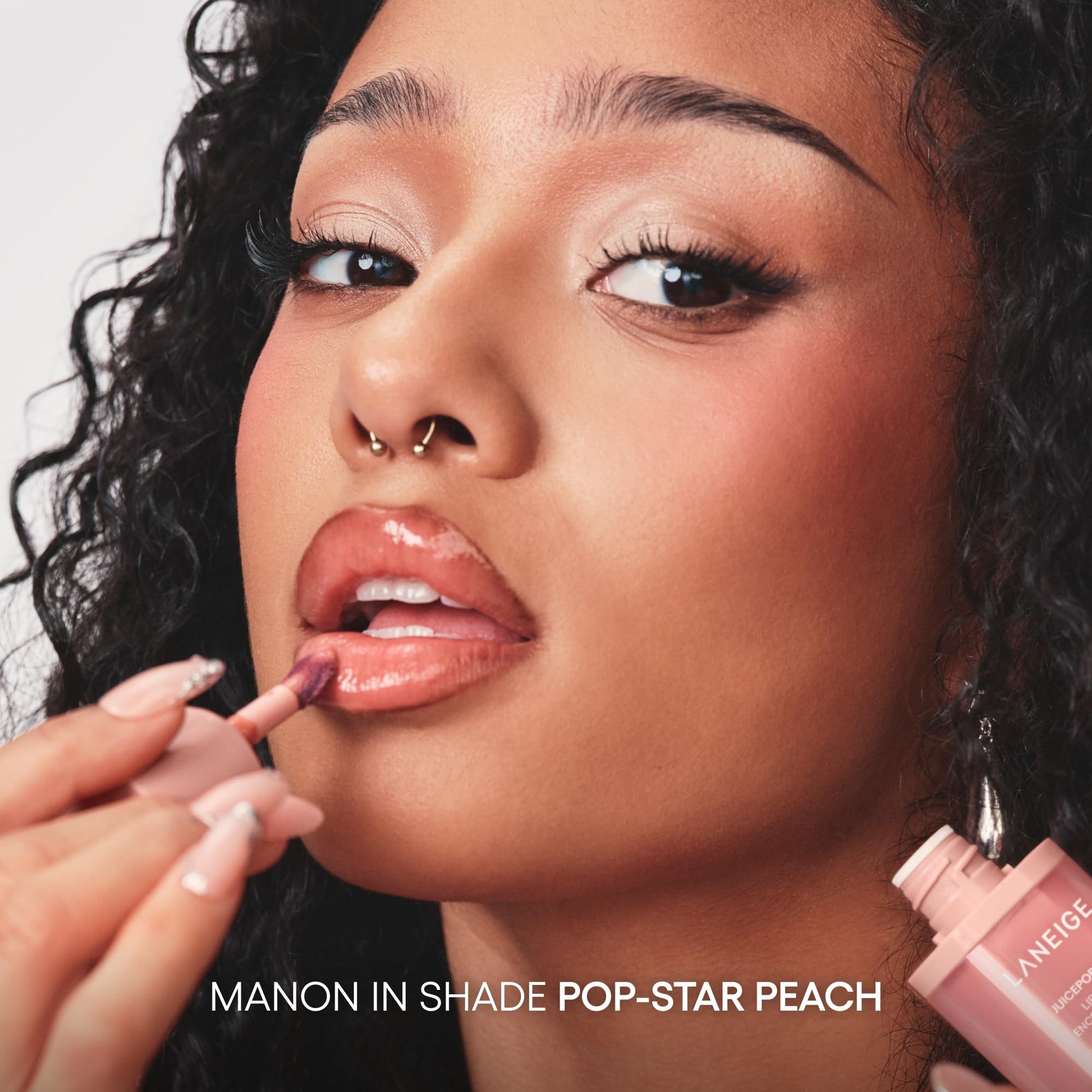 LANEIGE JuicePop Box Lip Tint: 12‑HR Hydrating Lightweight Stain with Buildable Juicy Color & Nourishing Shine, a K‑Beauty Lip Essential for Long‑Lasting Comfort, Pop-Star Peach - Available at All In One Marketplace Canada