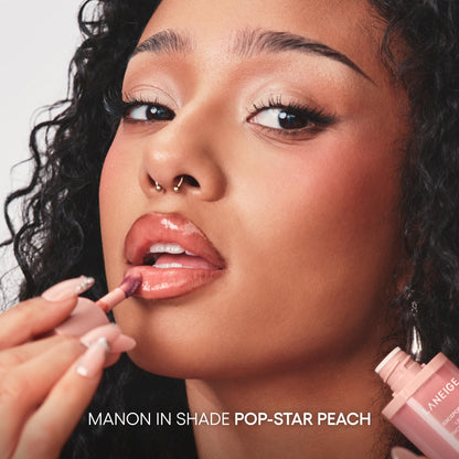 LANEIGE JuicePop Box Lip Tint: 12‑HR Hydrating Lightweight Stain with Buildable Juicy Color & Nourishing Shine, a K‑Beauty Lip Essential for Long‑Lasting Comfort, Pop-Star Peach - Available at All In One Marketplace Canada