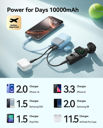 INIU Power Bank, Ultra Mini 10000mAh 45W Fast Charging Portable Charger