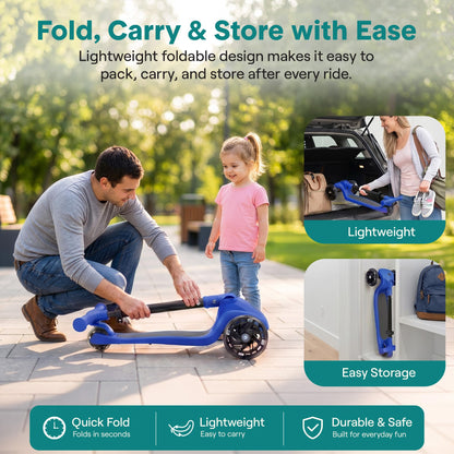 SereneLife 3 Wheel Scooter for Kids or Toddler Ages 2+ (Blue) 🍁 All In One Marketplace Canada