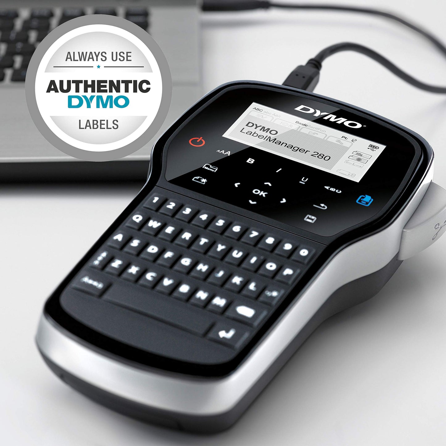 DYMO LabelManager 280 Rechargeable Portable Label Maker, Label Printer for Home & Office Organization - Easy-to-Use, One-Touch Smart Keys, QWERTY Keyboard, PC and Mac Connectivity DYMO