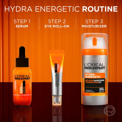 L’Oréal Paris Men Expert Hydra Energetic XXL Anti Fatigue Daily Non Greasy Moisturizer for Men with Vitamin C & Protein, 24HR Hydration, For Dry and Dull Skin, Reduces the Look of Fine Lines, 100ml 🍁 All In One Marketplace Canada