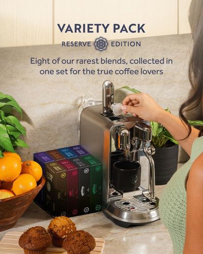 ROSSO CAFFÈ Espresso Coffee Capsules for Nespresso Original Machines - 80 Pod Variety Pack, 8 Distinct Blends, Medium to Dark Roast - Italian Made