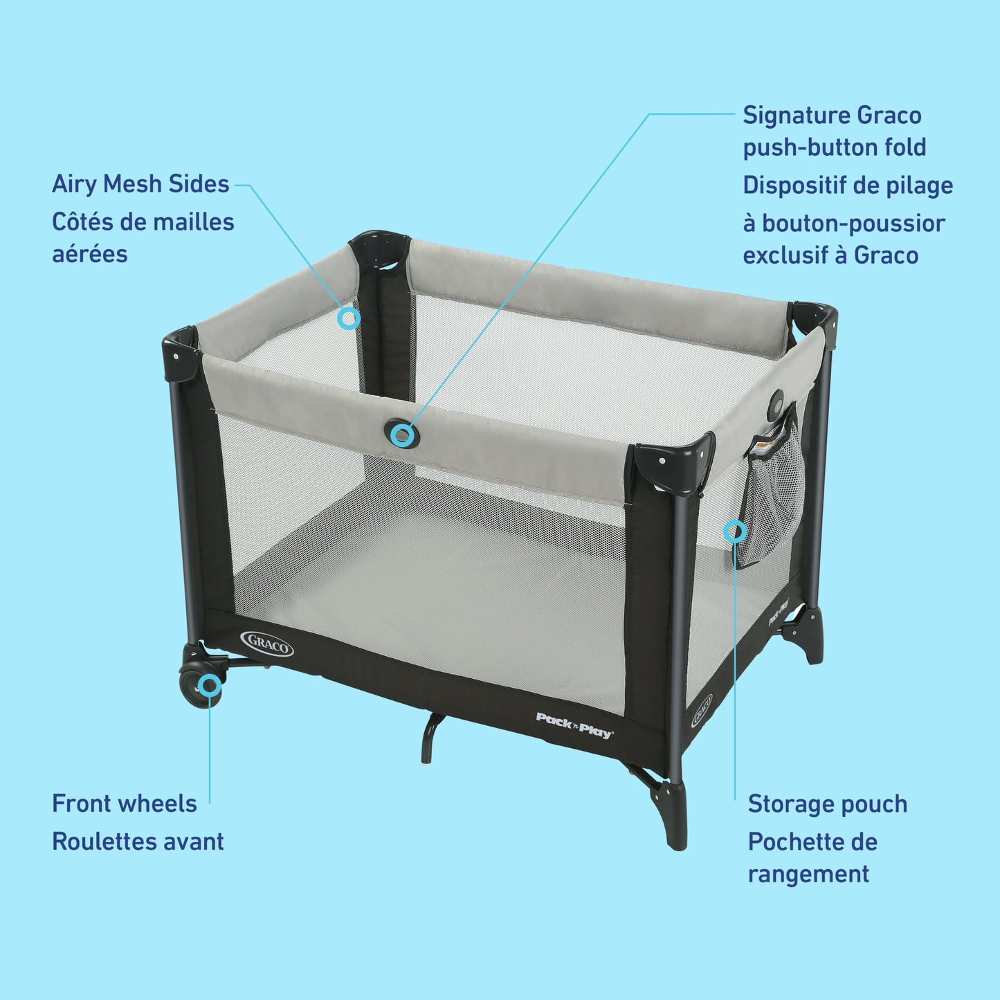 Graco Pack 'n Play Playard, Foldable Baby Playpen, Oakley