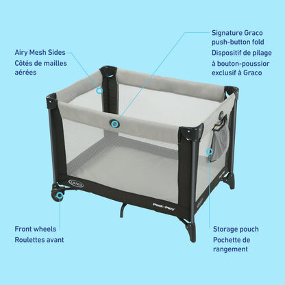 Graco Pack 'n Play Playard, Foldable Baby Playpen, Oakley