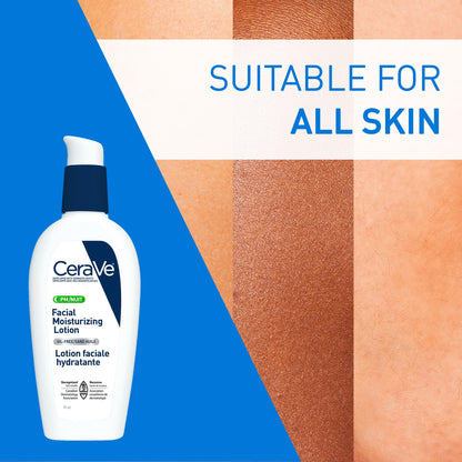 CeraVe Facial Moisturizing Lotion Pm | Ultra Lightweight, Night Face Moisturizer With Hyaluronic Acid | Fragrance Free, 89 Milliliters (1 Pack)