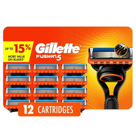 Gillette Fusion5 Men's Razor Blade Refills, 12 Refills - Available at All In One Marketplace Canada