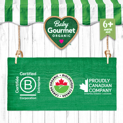 Baby Gourmet Banana Apple Kale Purée, 12 × 128 mL Pouches | 6 Months+ | Organic Baby Food | No Added Sugar or Salt | Made in Canada Baby Gourmet
