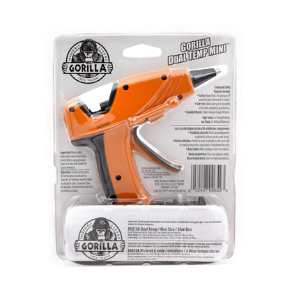 Gorilla Mini Hot Glue Gun, Dual Temp Precision Craft Glue Gun, 12W