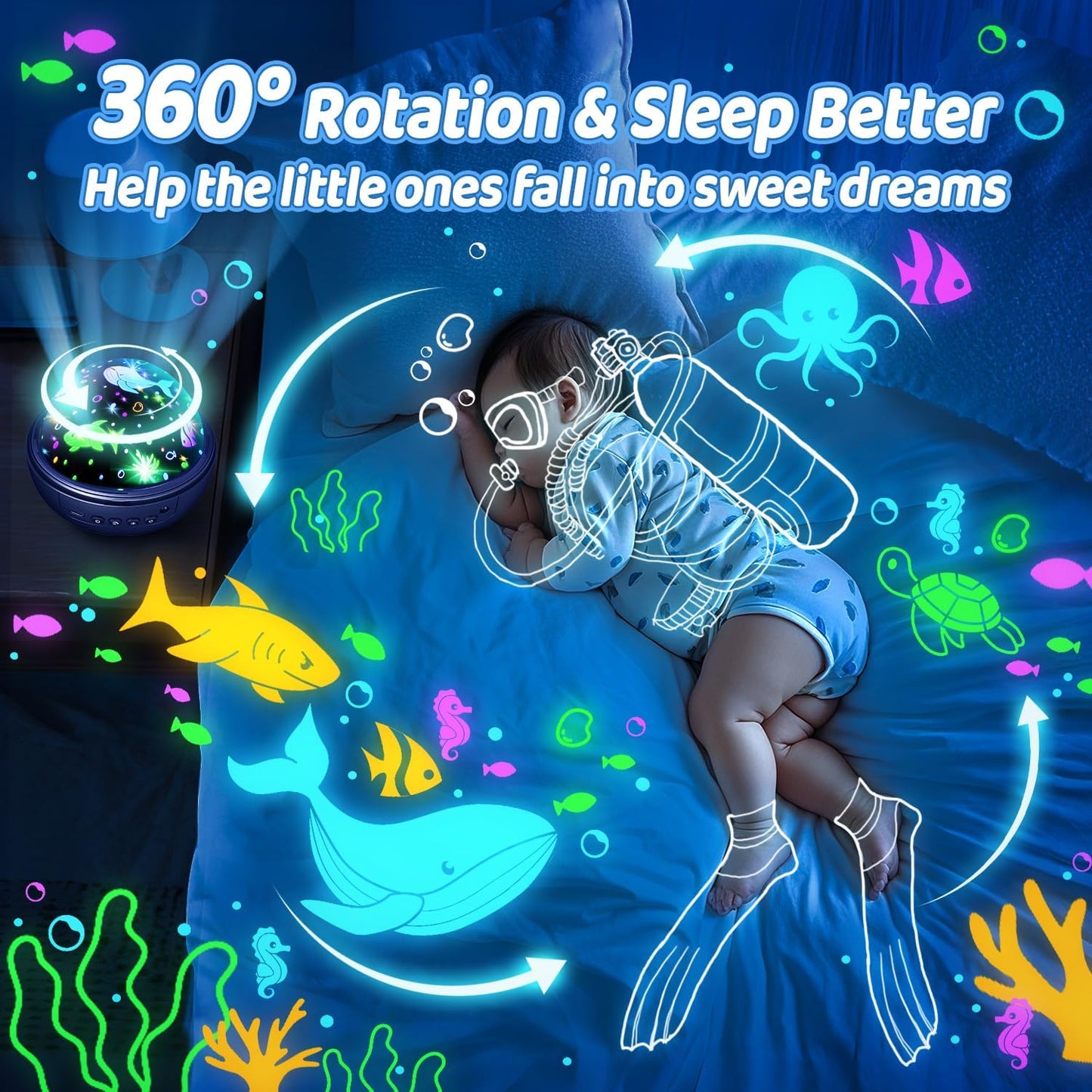 PIKOY Night Light for Kids,93 Lighting+3 Films Star Projector Night Light, Dimmable Remote Star Lights, 360° Sensory Projector Nightlight Glow in the Dark Stars, Toddler 3 Year Old Boy Toys for 3-5