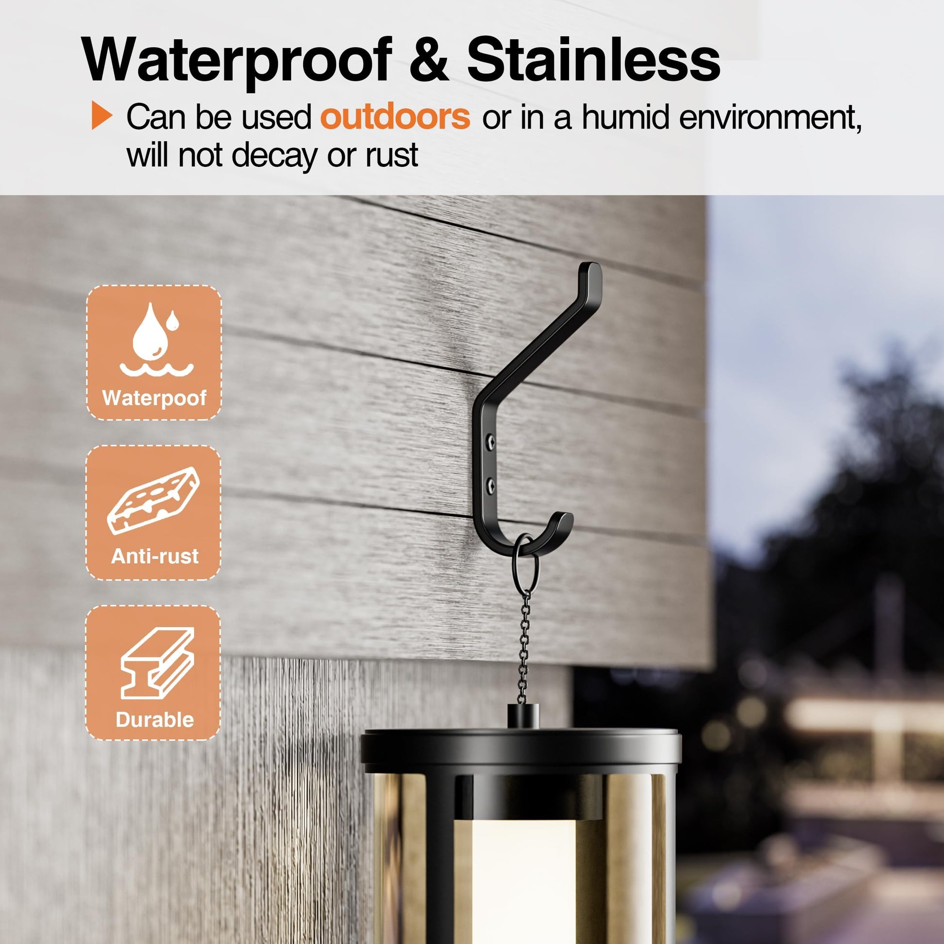 susswiff 10-Pack Coat Hook for Hanging, 10KG (Max), Stainless Wall Hooks for Towel, Hat, Backpack, Key, Clothes, Wall Mounted Coat Hanger for Closet, Black 10 CM - Available at All In One Marketplace Canada