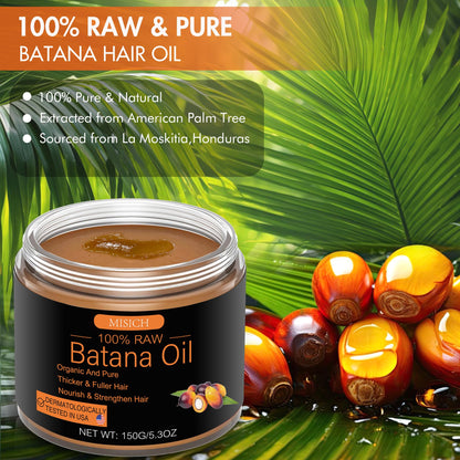 MISICH Raw Batana Oil for Hair, 100% Pure Batana Oil Paste, Unrefined Botana Hair Oil for Men & Women 5.3 oz - Available at All In One Marketplace Canada