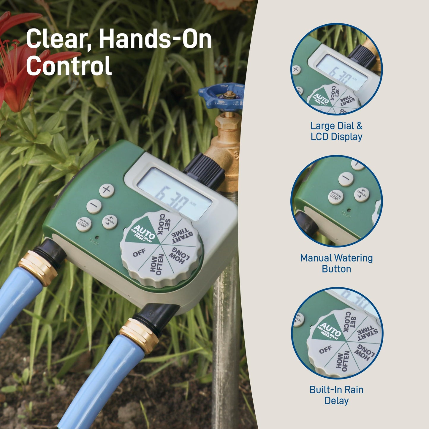 Orbit 58910 2-Outlet Programmable Digital Hose Watering Timer Orbit