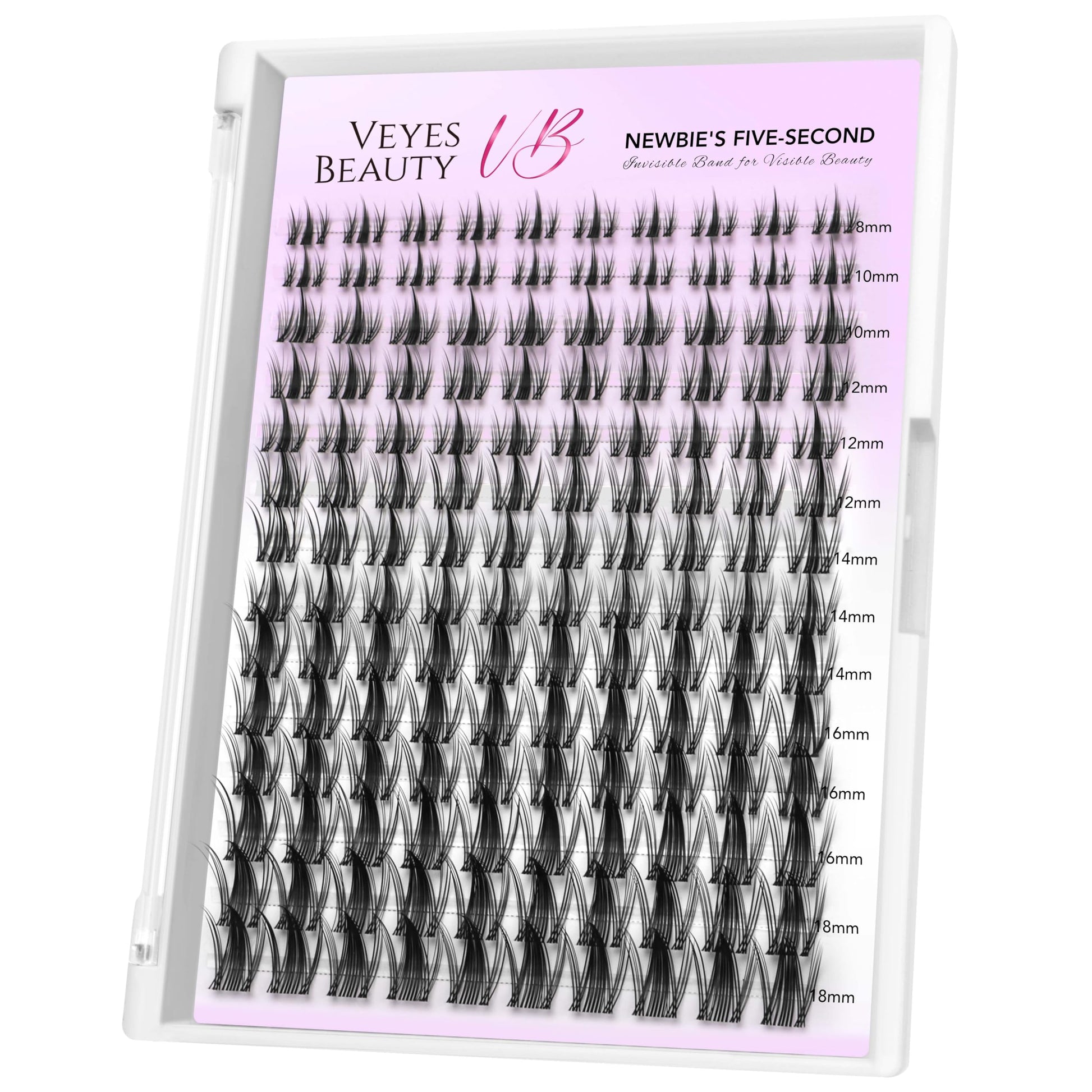 VEYESBEAUTY Lash Clusters Eyelashes Cluster Lashes Extensions Newbie's Five-Second Layered Eyelash Clusters False Eyelashes Wispy Mixed Length Fluffy(Manga, 8-16mm)