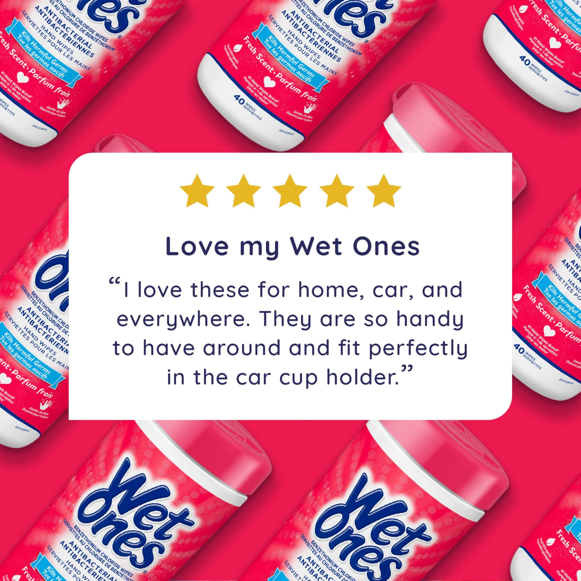 Wet Ones Antibacterial Fresh Scent Hand Wipes| Travel |Hand Sanitizer Wipes, Travel Essentials, 40‑Count Canisters, Pack of 6 Wet Ones