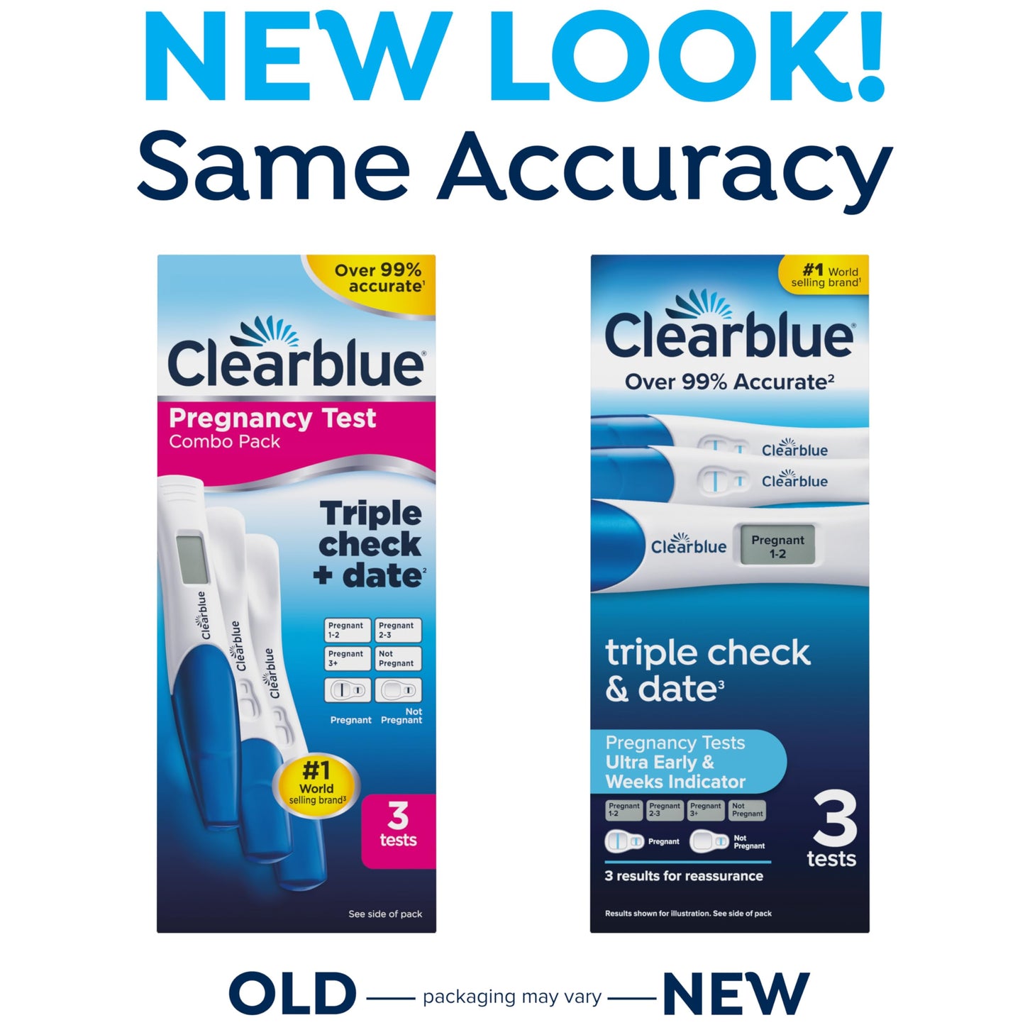 Clearblue Pregnancy Test Triple Check & Date Combo Pack, 3 Tests (1 Digital, 2 Visual) - Available at All In One Marketplace Canada